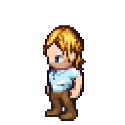 Pixel art male character — personalized love story video game sprite